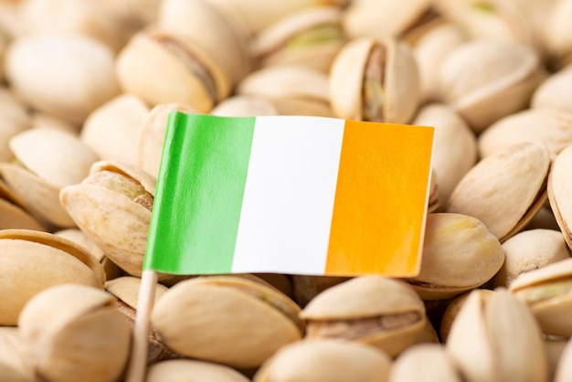 Vlag van ierland op pistachenoten