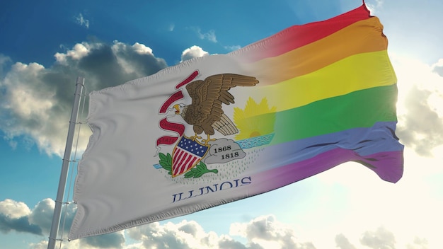 Vlag van Illinois en LGBT