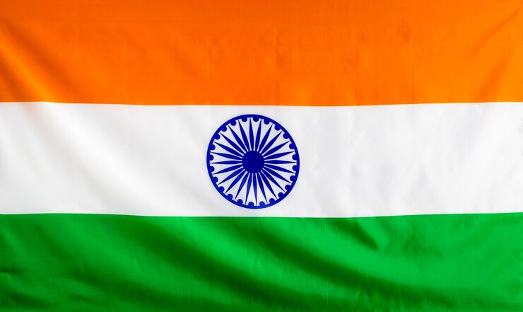 Foto vlag van india 15 augustus onafhankelijkheidsdag van de republiek india dag van de grondwet