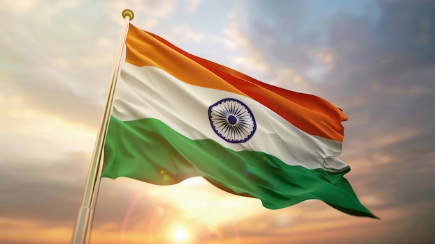 Foto vlag van india