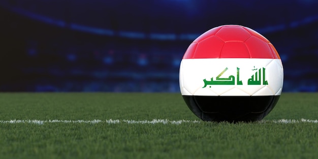 Vlag van Irak op voetbal