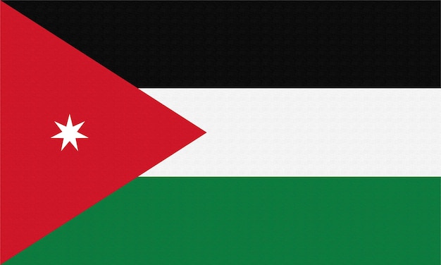 Vlag van Jordanië met een golvend effect door de wind
