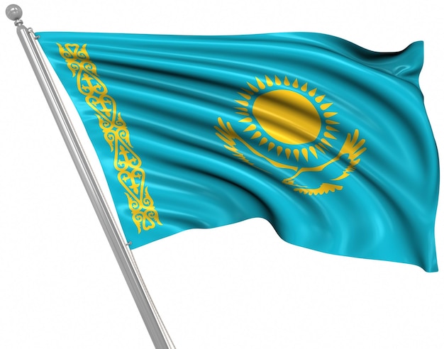 Foto vlag van kazachstan