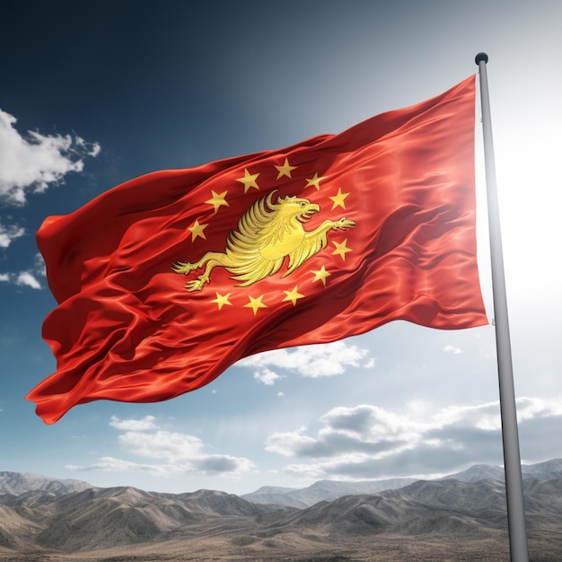 Vlag van Kirgizië hoge kwaliteit 4k ult