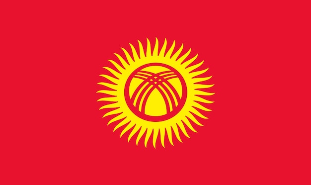 vlag van Kirgizië Kirgizische Republiek officieel staatssymbool Stof textuur