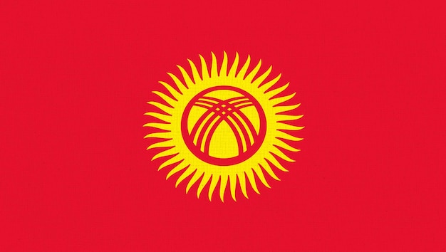vlag van Kirgizië Kirgizische Republiek officieel staatssymbool