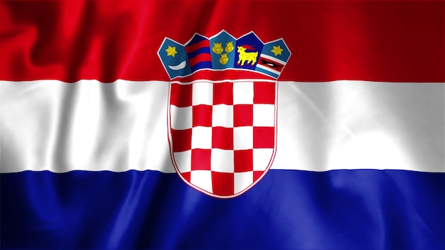 Vlag van Kroatië Stof realistische vlag Kroatië vlag