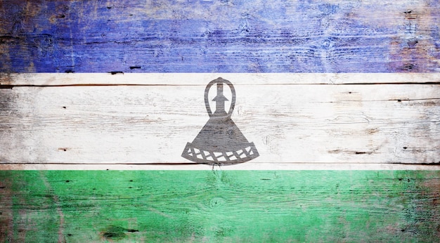 Foto vlag van lesotho