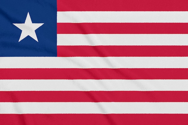 Vlag van Liberia op geweven stof.