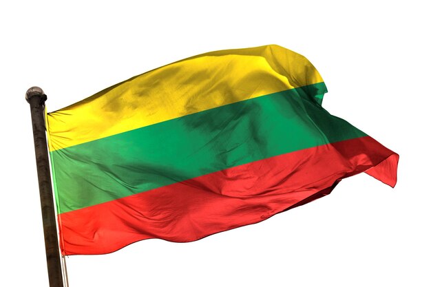 vlag van litouwen op een witte achtergrondafbeelding