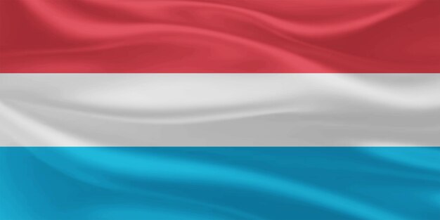 Vlag van Luxemburg die door de wind wordt geschud