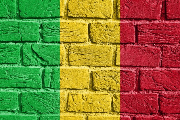 Vlag van Mali aan de muur