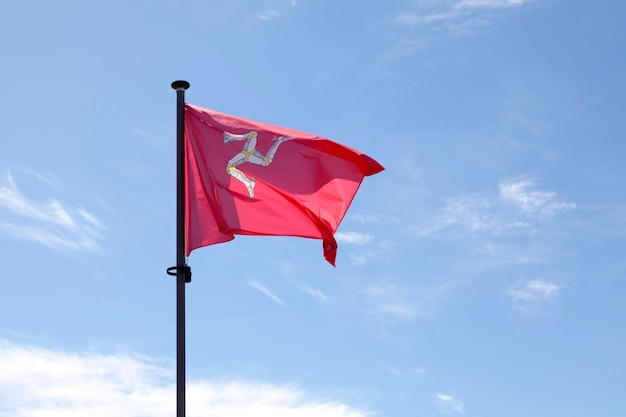 Vlag van Mann zwaaien