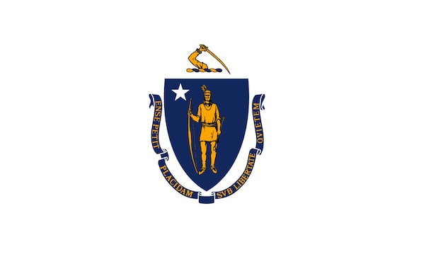Vlag van Massachusetts, VS