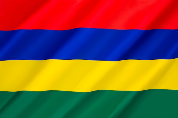 Foto vlag van mauritius