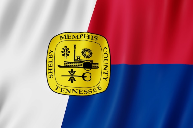 Vlag van memphis city, tennessee (vs)