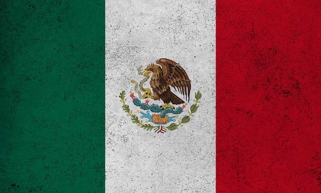 Vlag van Mexico grunge textuur