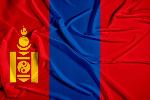 Vlag van Mongolië Set met verschillende vormen rond vierkant rechthoekig
