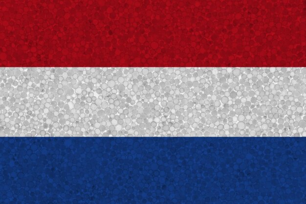 Vlag van Nederland op piepschuimtextuur