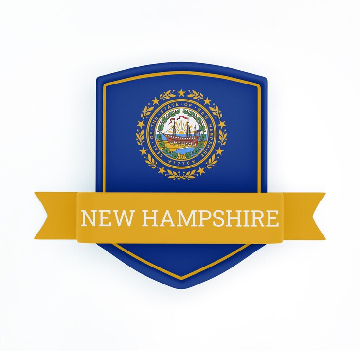 Foto vlag van newhampshire met banner