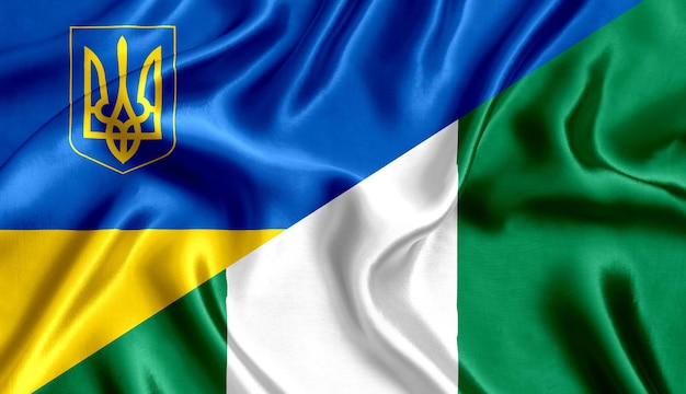 Vlag van Nigeria en Oekraïne