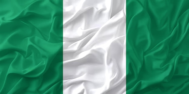 Foto vlag van nigeria vliegend effect