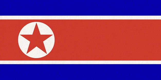 Vlag van Noord-Korea Noord-Korea staatssymbool Aziatisch land Noord-Korea