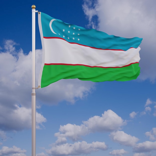 Vlag van Oezbekistan