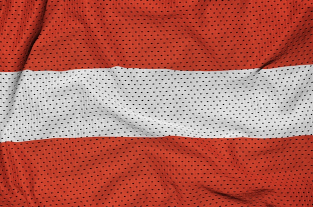 Vlag van Oostenrijk gedrukt op een polyester nylon sportkledingweefsel