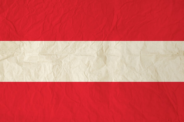 Vlag van Oostenrijk met vintage oud papier