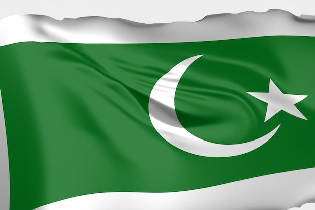 vlag van Pakistan met geïsoleerde achtergrond met kleurovergang