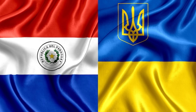 Vlag van Paraguay en Oekraïne