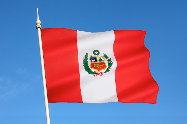 Foto vlag van peru zuid-amerika