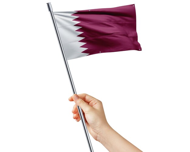 Vlag van Qatar 3d illustratie