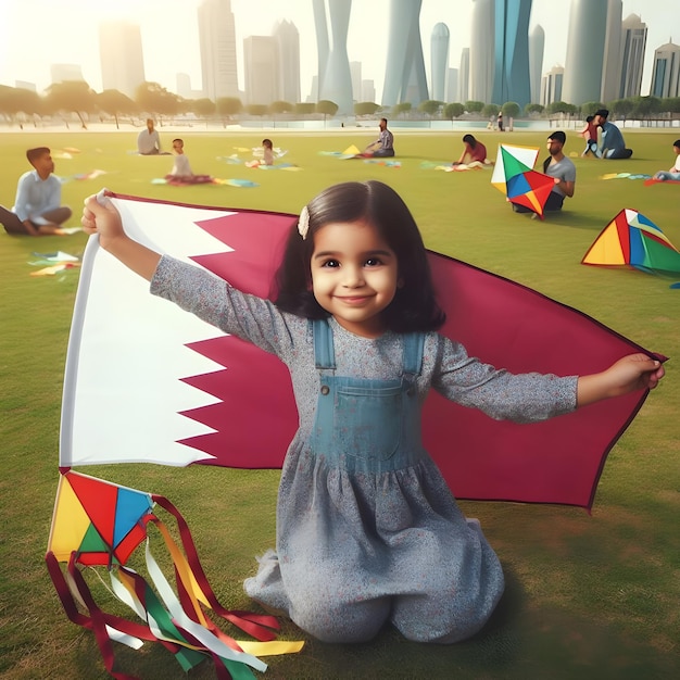Foto vlag van qatar