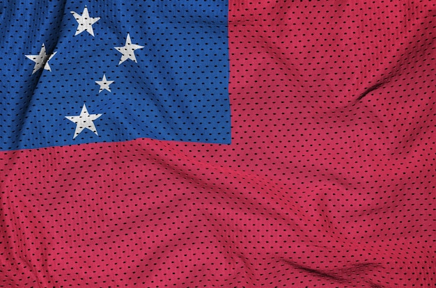 Vlag van Samoa gedrukt op een polyester nylon sportkledingweefsel