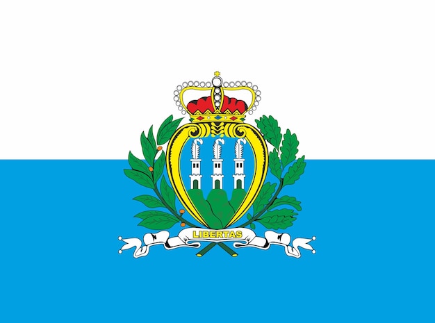 Vlag van San Marino vlag van San Marino op stofoppervlak illustratie