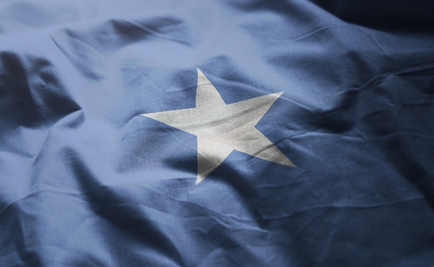 Vlag van somalië verkreukelde close-up