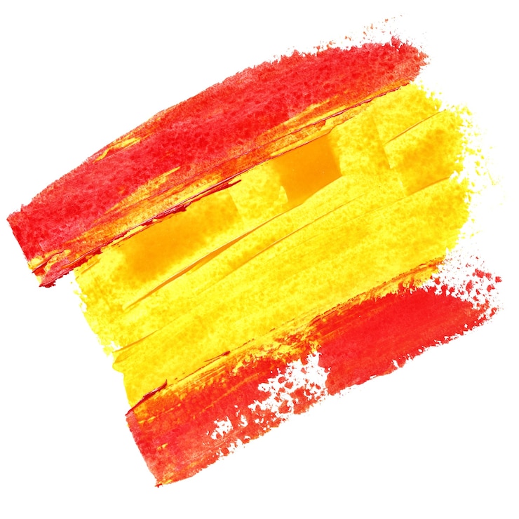 Vlag van Spanje met verf