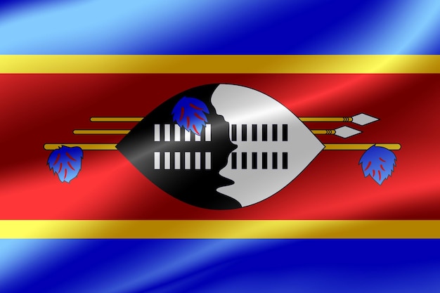 Vlag van Swaziland als achtergrond