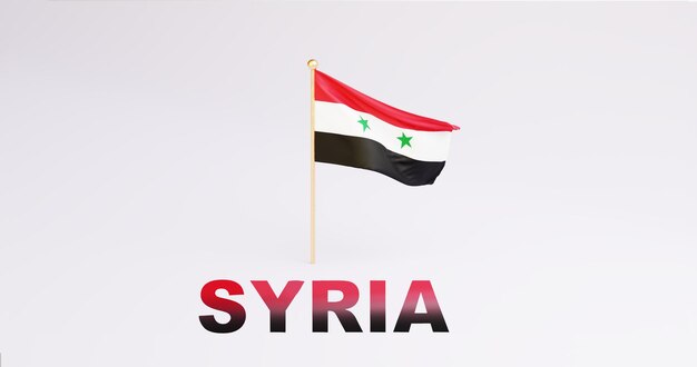 Vlag van Syrië bidt voor Syrië