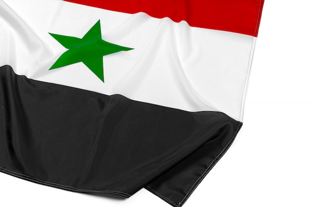 Vlag van Syrië op wit