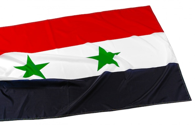 Vlag van Syrië op wit