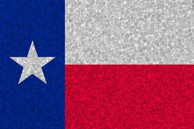 Vlag van Texas op piepschuimtextuur