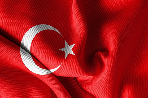 Foto vlag van turkije het officiële symbool en insigne patriottische achtergrond nationale feesten