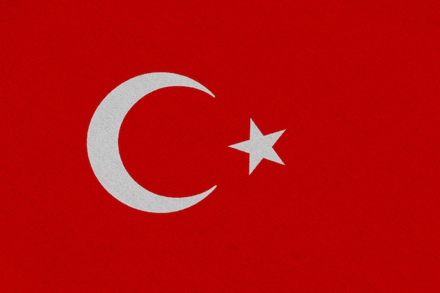 Foto vlag van turkije stof