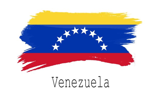 Vlag van Venezuela op witte achtergrond