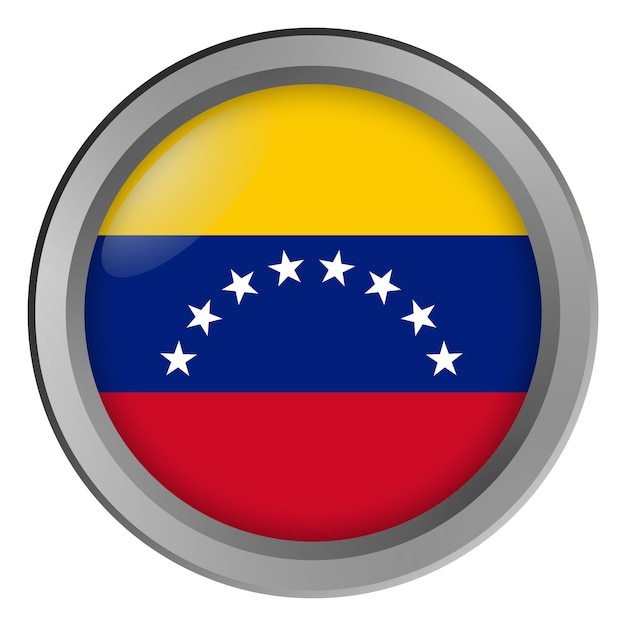 Vlag van Venezuela rond als knop