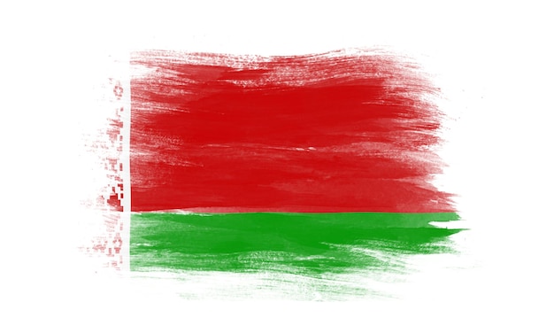 Vlag van Wit-Rusland penseelstreek nationale vlag