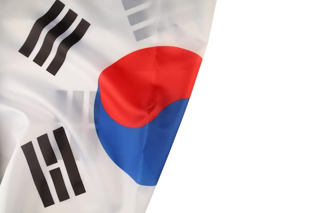 Vlag van Zuid-Korea en plaats voor tekst omgaan met ruimte